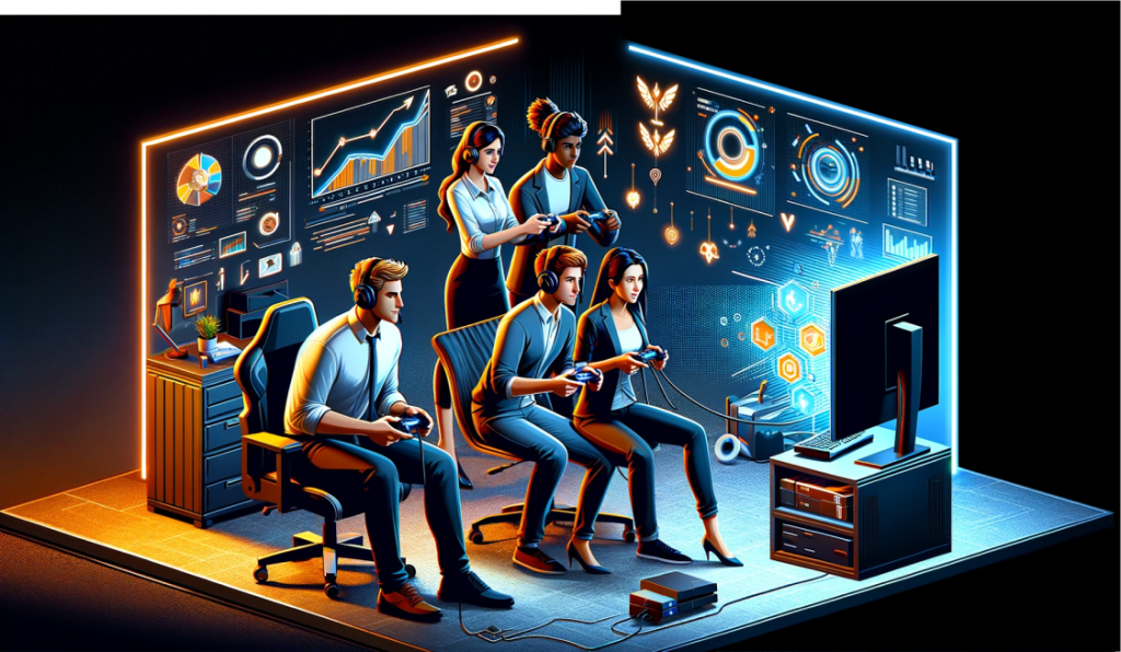 group of people playing videgame